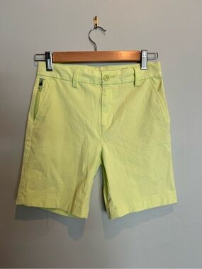 Vineyard Vines Kids Neon Lime Chino Shorts